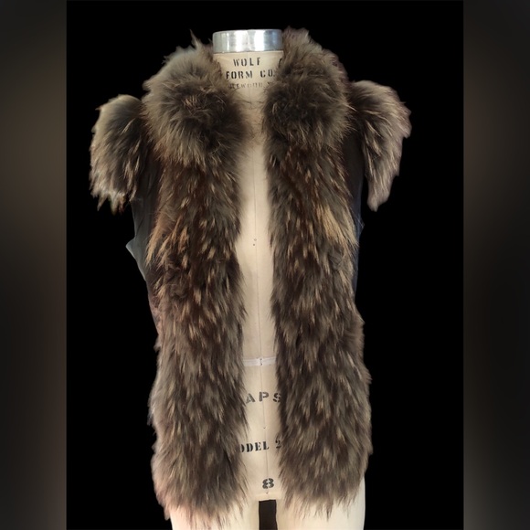 Waggon Paris  Boho Luxury 100% Fox Fur Leather Gillette Vest EU Sz 38 - Picture 5 of 11